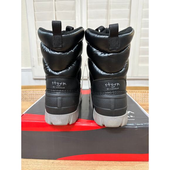 Storm By Cougar Cardiff Winter Black Boots Size 8 NIB Textile Upper Waterproof - Picture 9 of 15
